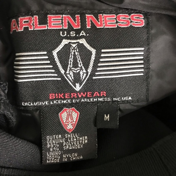 Arlen Ness Black Leather Straight Leg Moto Pants Womens Size M Bikerwear Punk - Picture 11 of 12